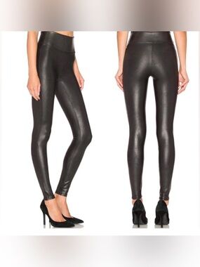 SPANX Faux Leather Leggings. Size large